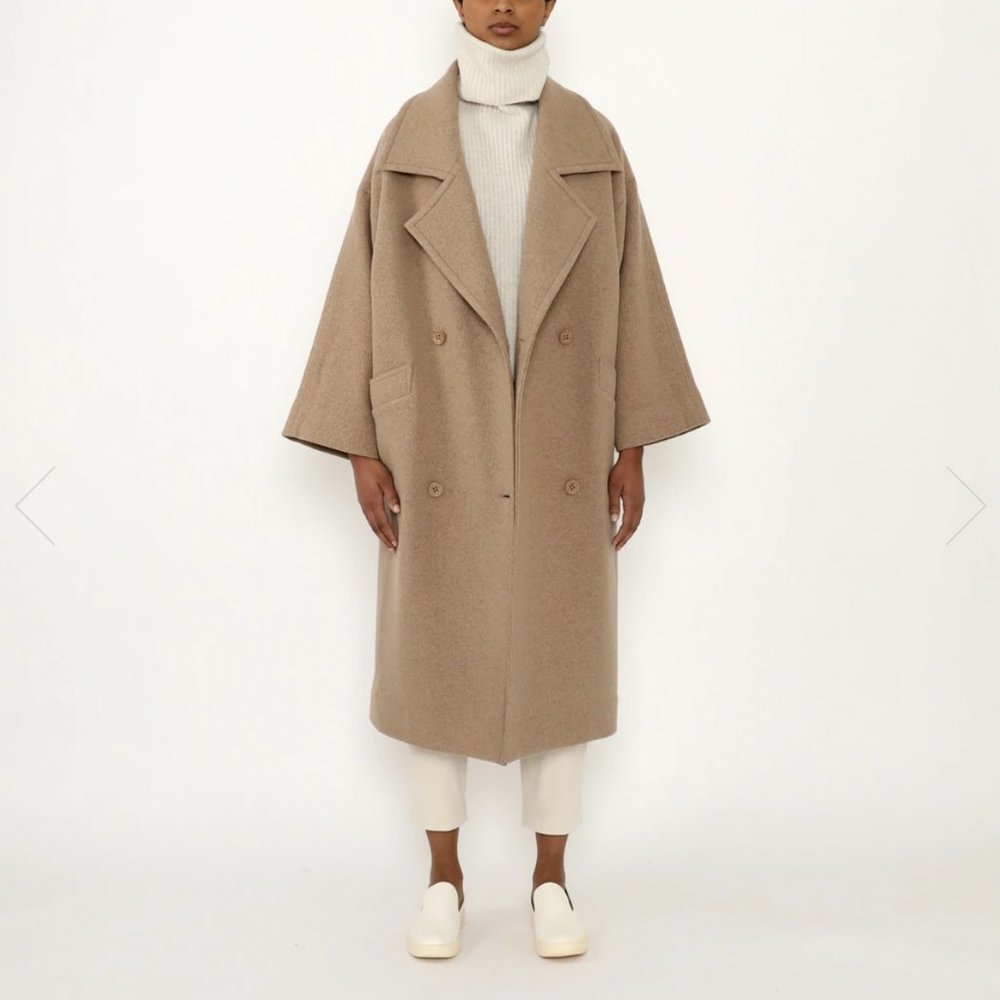 7115 by Szeki NWT OVERSIZED WOOL COAT - FW21 - DESERT SAND